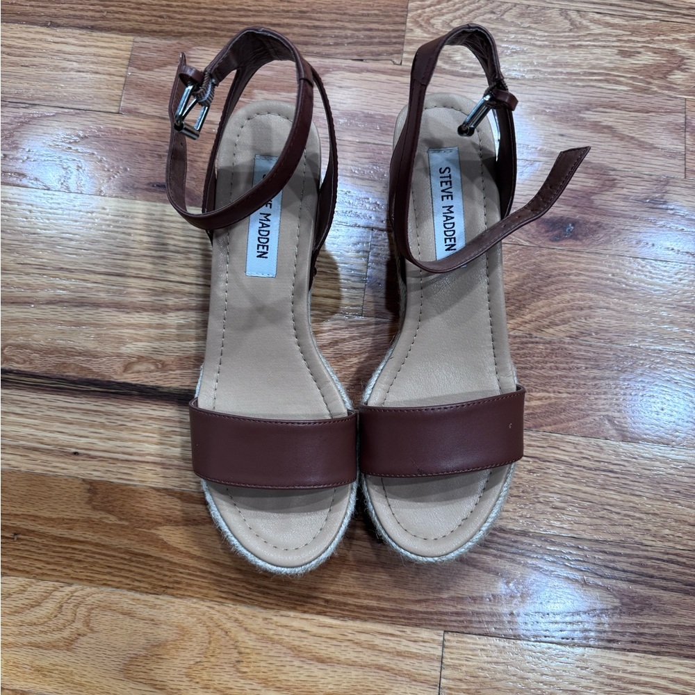 Steve Madden Tan Espadrille Sandals